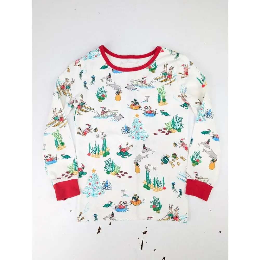 BedHead PJ's Youth 5T Ocean Life Santa Pajamas
